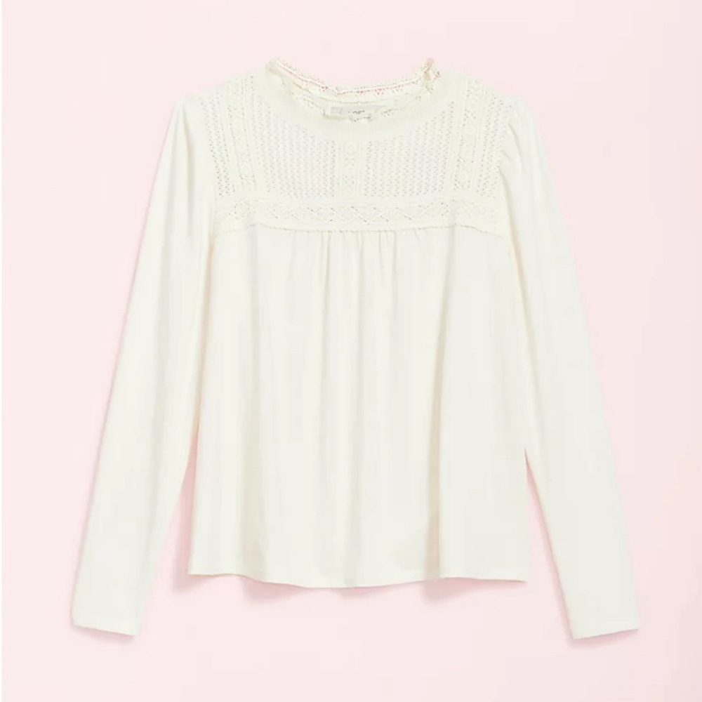 Loft Lace Yoke Top